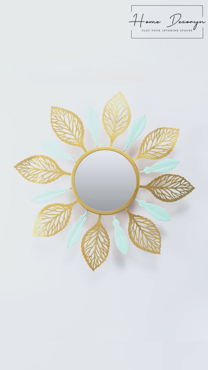 Golden Leaf Glow Mirror
