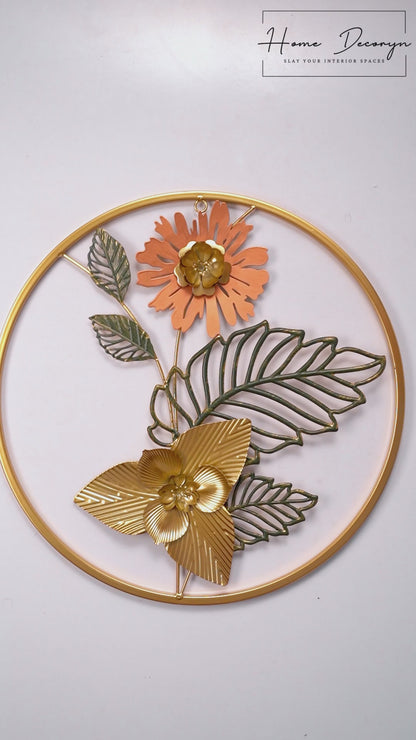 Circle flower wall decor hanging